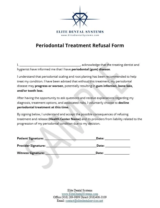 Periodontal Treatment Refusal Form