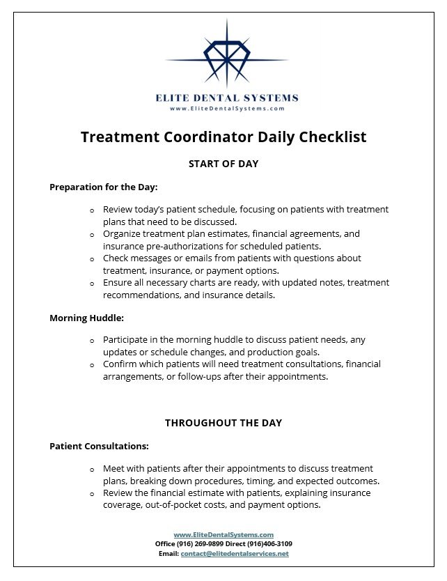 Treatment Coordinator Daily