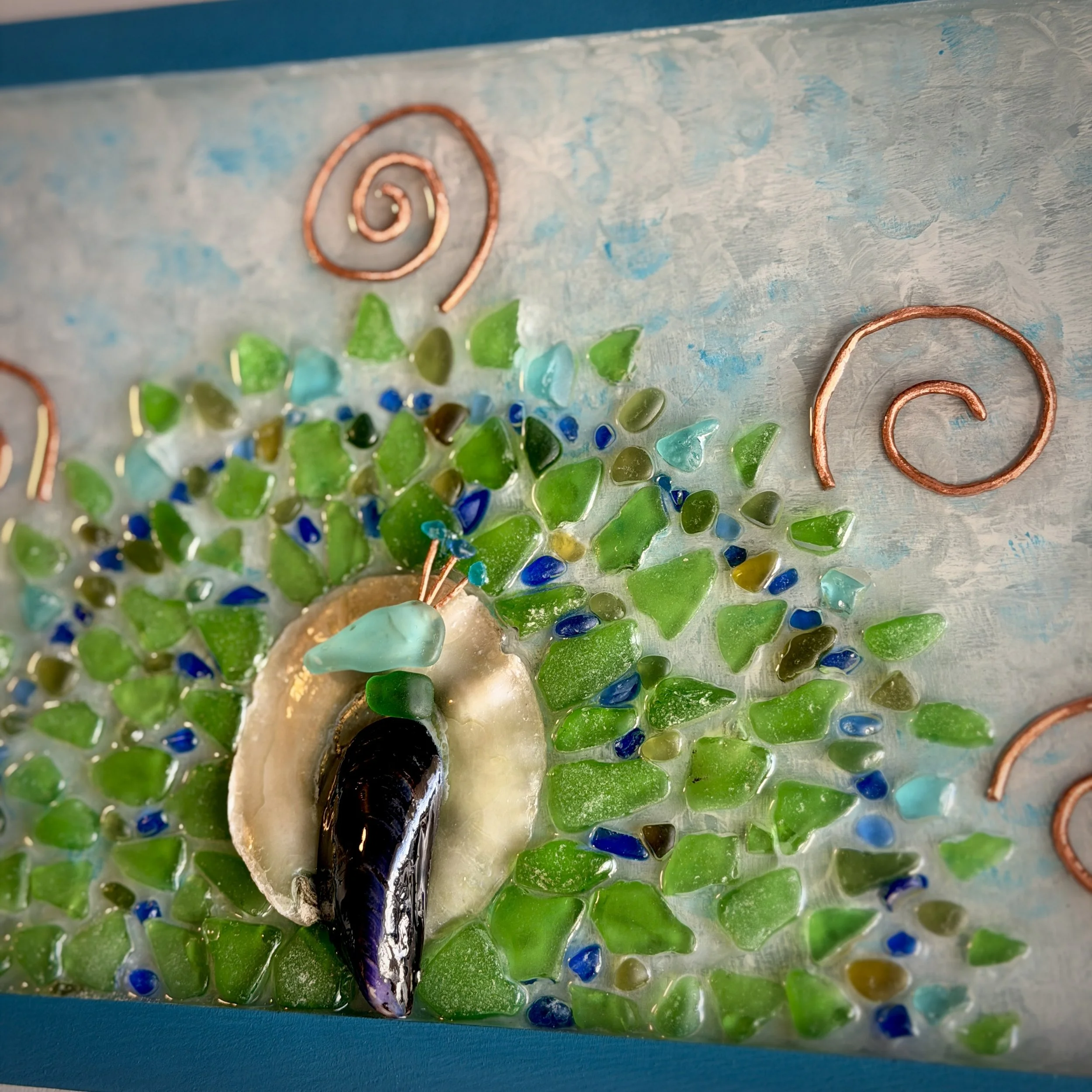 "Showgirl" Sea Glass Art