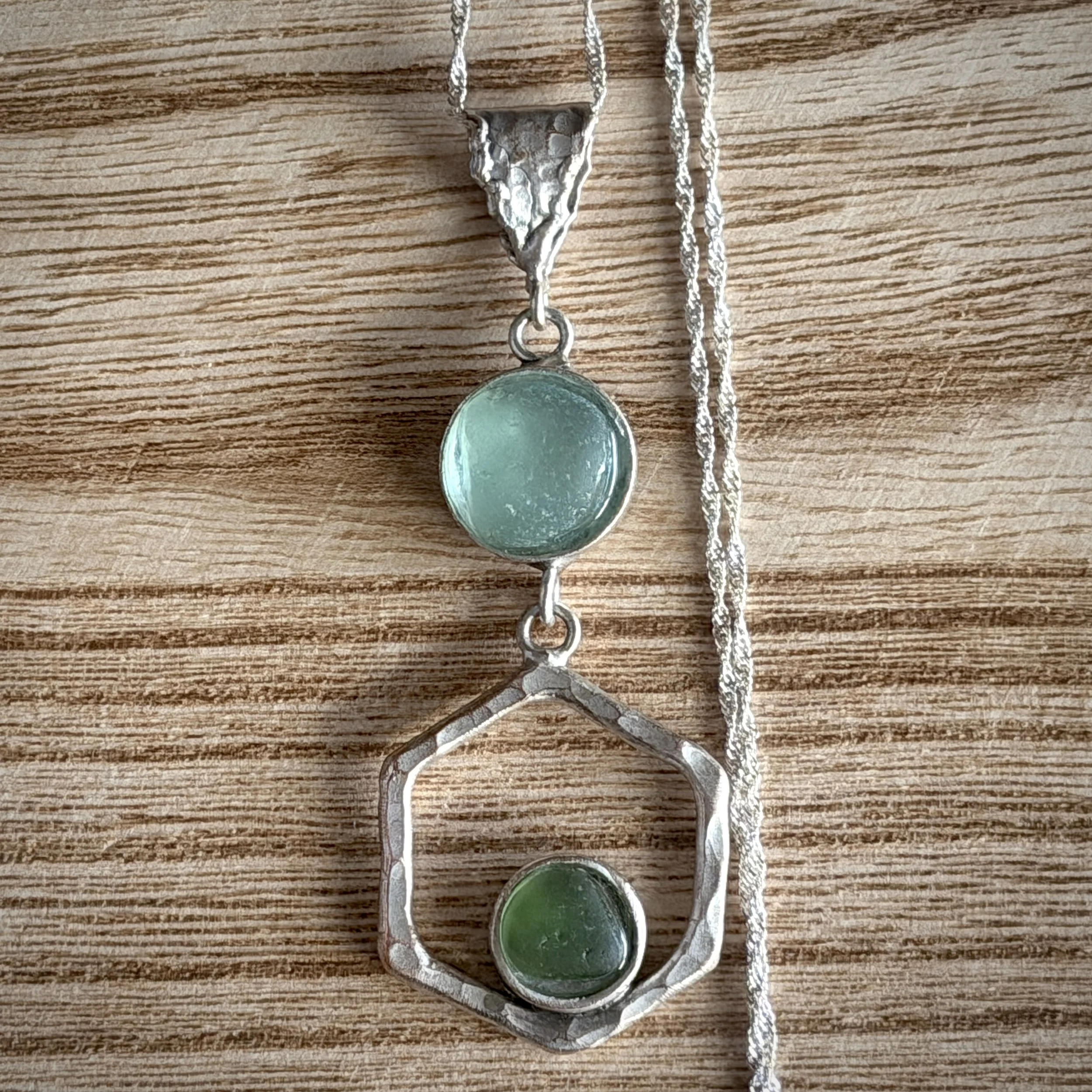 Sea Glass Circle Pendent