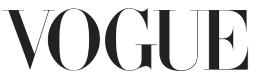 Vogue magazine logo in black text on a white background.
