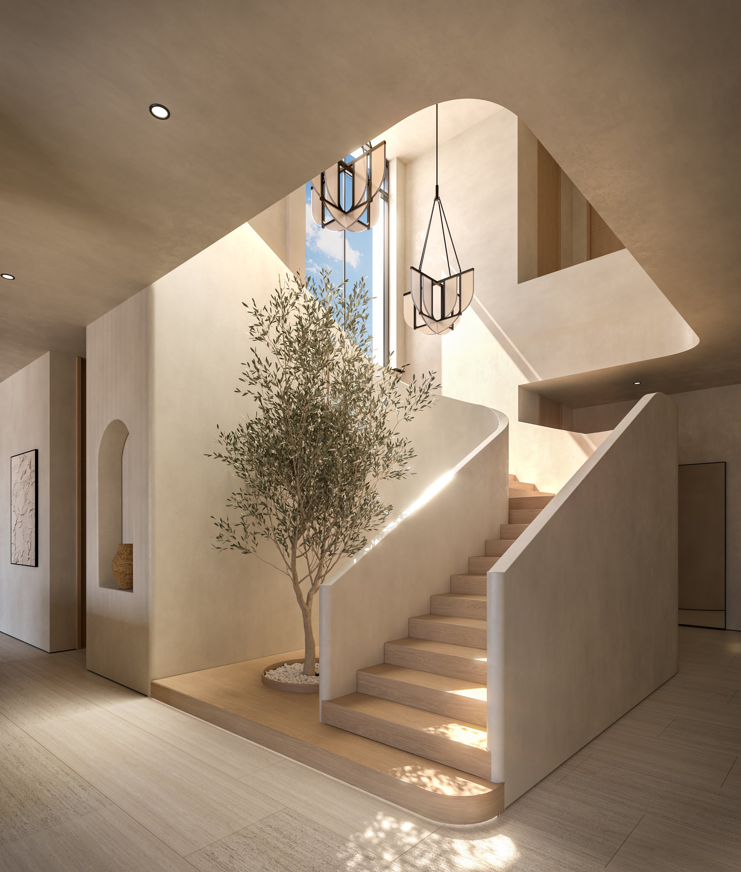 Organic Modern Stairs by Studio Rai