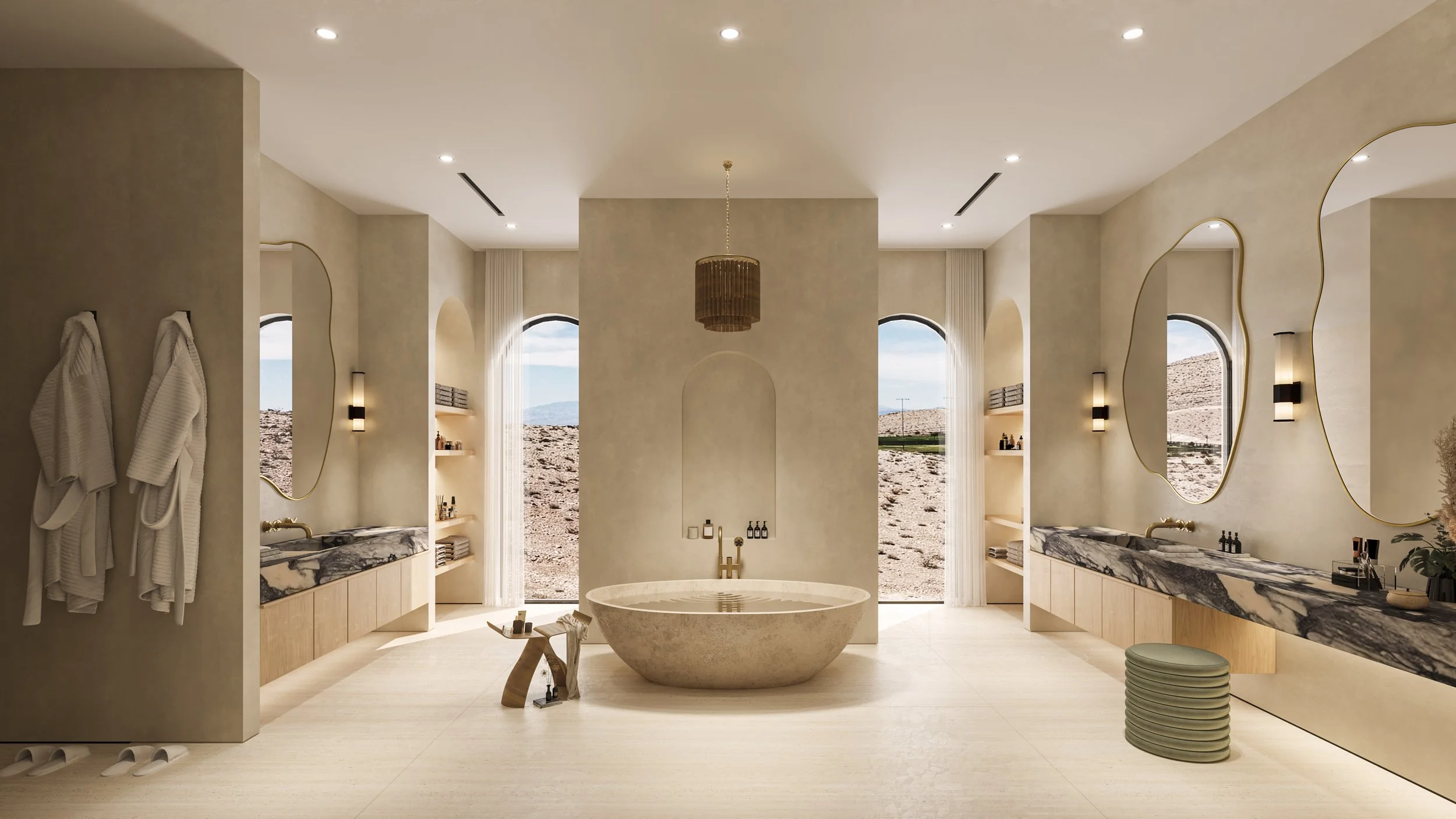 Organic Modern Master Bathroom by Studio Rai