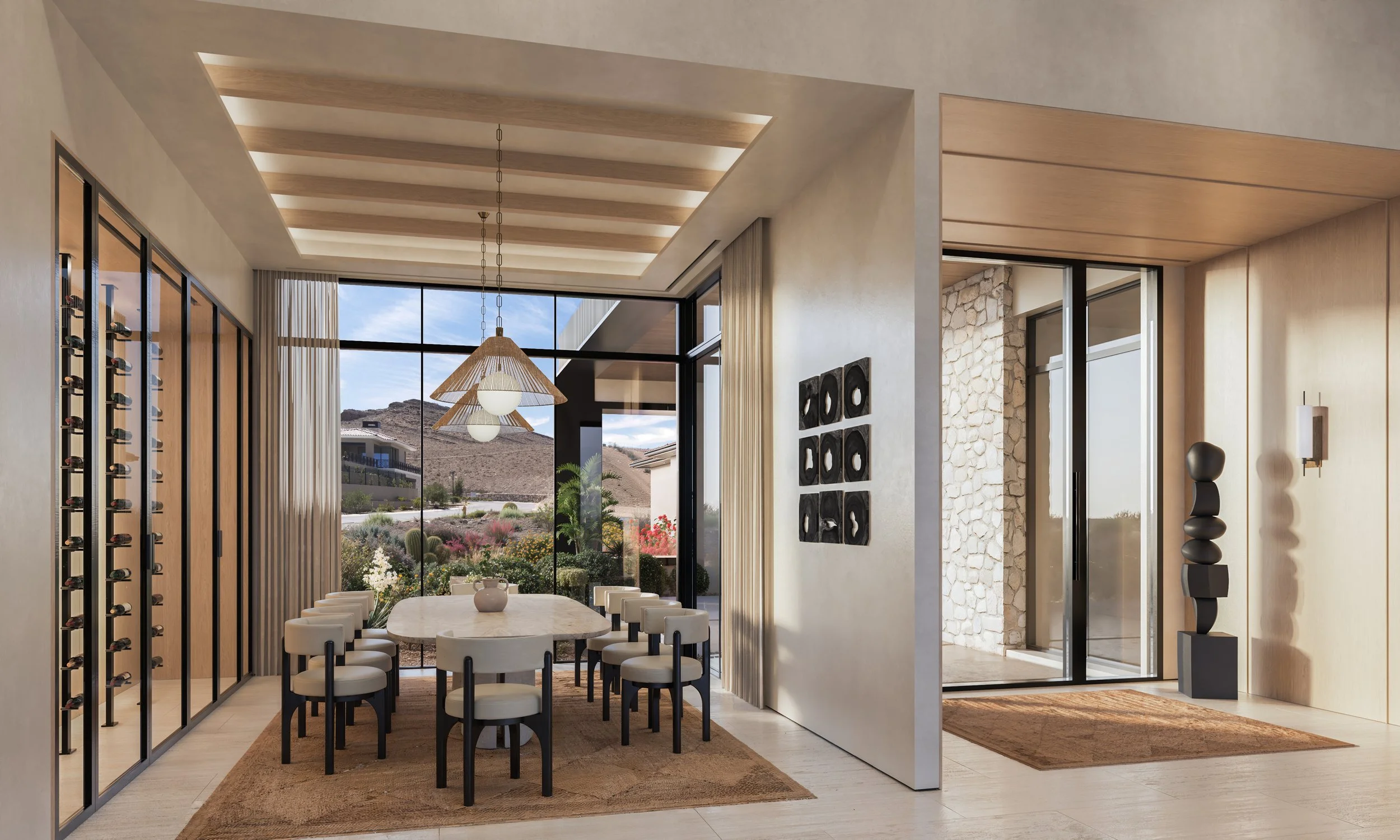 Organic Modern Dining Room and Foyer by Studio Rai