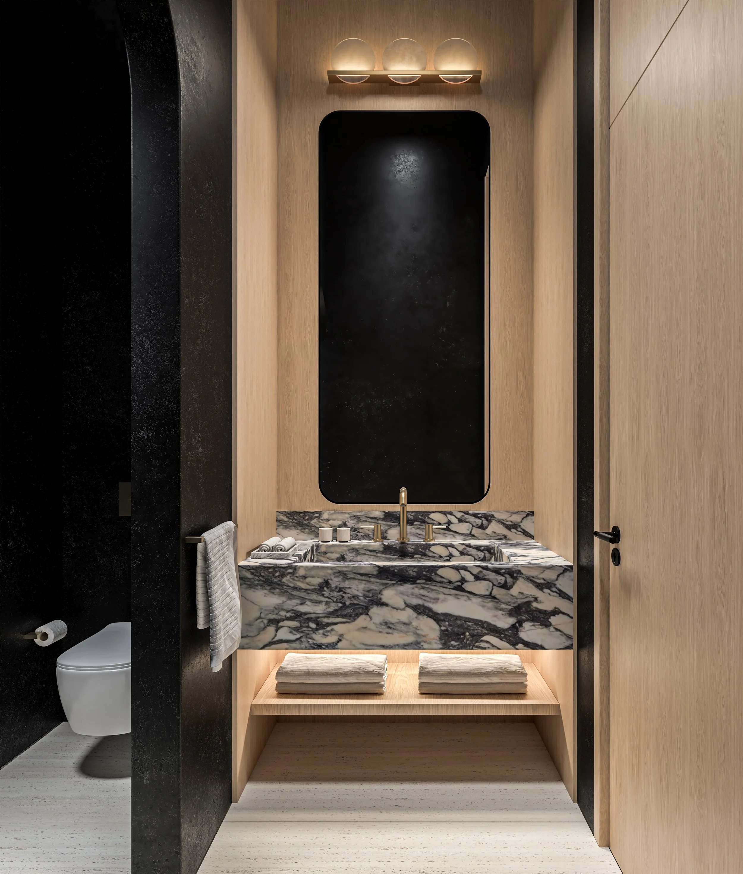 Organic Modern Powder Room by Studio Rai