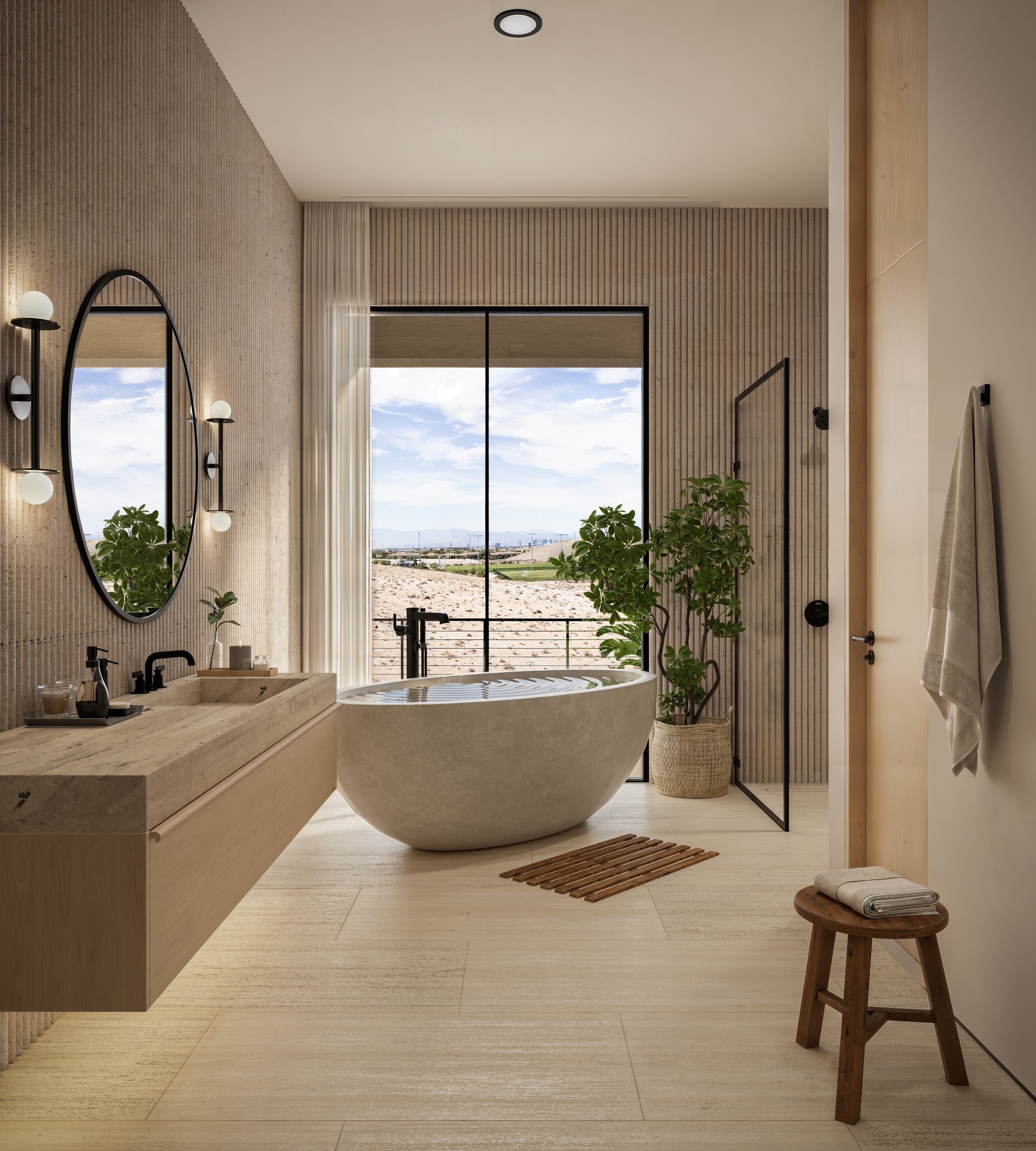 Organic Modern Junior Suite Bath by Studio Rai