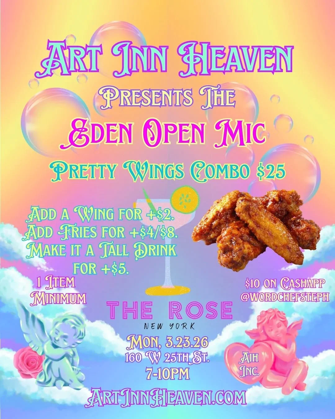 Who loves chicken wings 🪽?!?! Come take advantage of our EXCLUSIVE "Pretty Wings" menu deal at @therosenyc featuring eight FULL wings and a short lychee martini for just $25 😋. We can't wait to see you there 🏩!!!