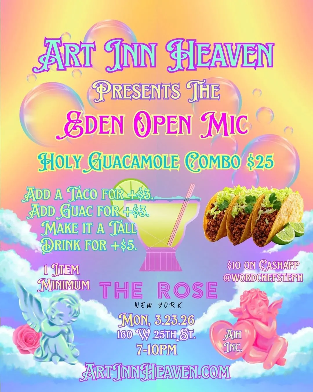 We need to taco bout this menu special for tomorrow 🌮?!?! Come take advantage of our EXCLUSIVE "Holy Guacamole" menu deal at @therosenyc featuring five chicken or shrimp tacos and a short passion fruit margarita for just $25 😋. We can't w