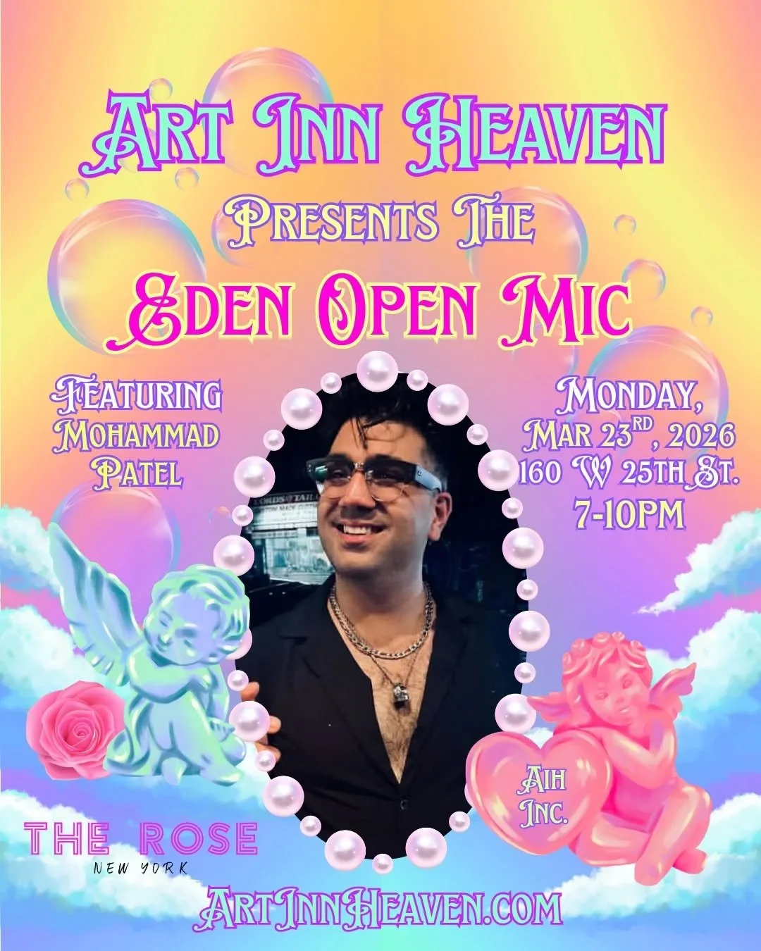 Ready to laugh yourself to TEARS with @cincymoh?! Join us at @therosenyc in less than 24 hours 🥳! Tickets are $10 on CashApp or at the door 🎫. We're looking for poets, music artists, comedians, dancers, and MORE to grace the stage 🪽!

🌹 Where: @t