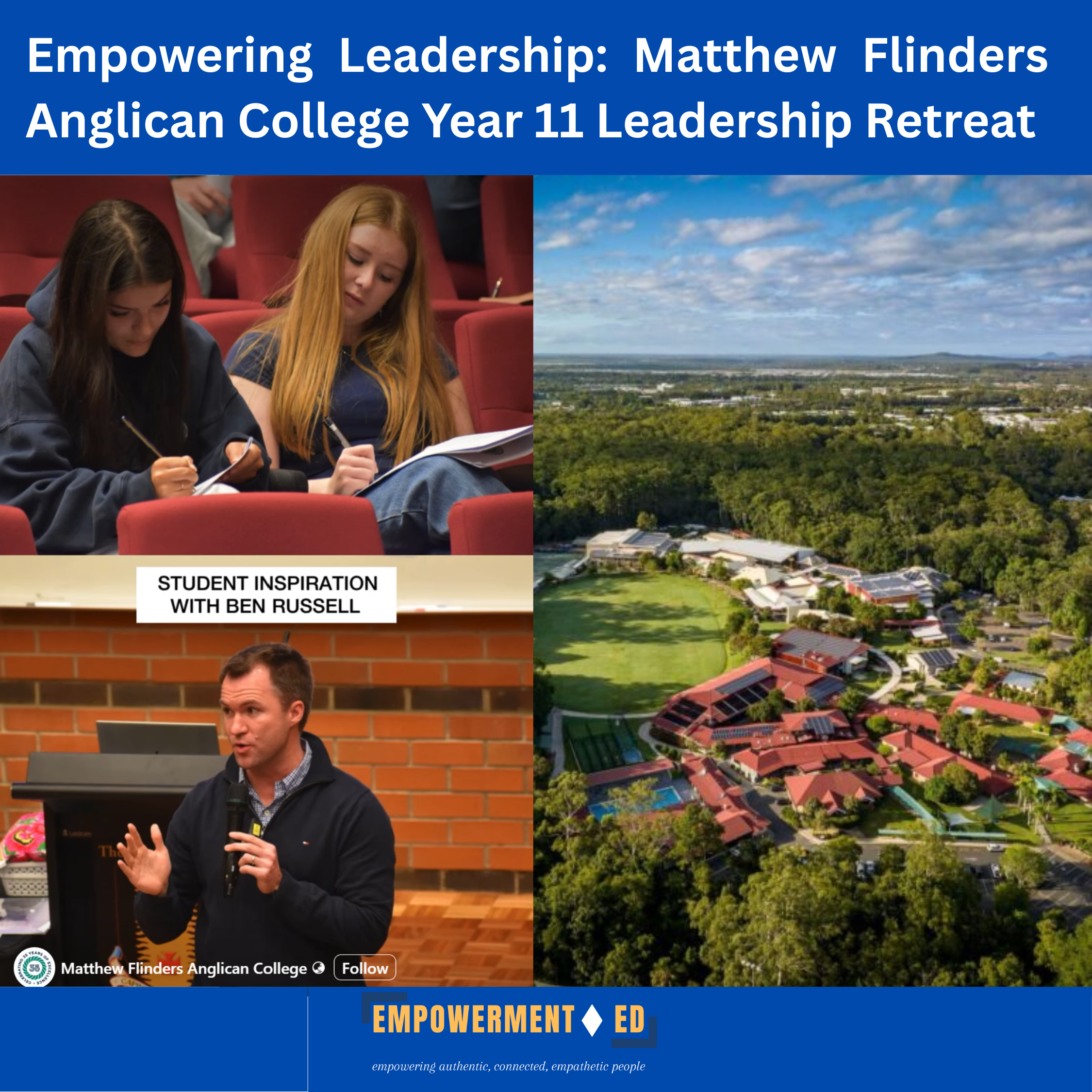 Student Leadership Camp with a school on the Sunshine Coast