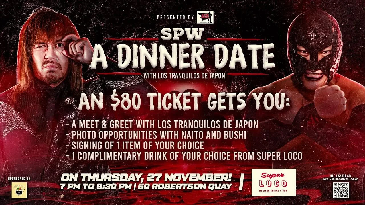 A DINNER DATE WITH LOS TRANQUILOS DE JAPON ON THURSDAY, 27 NOVEMBER!

We&rsquo;ve heard many of you asking for a meet &amp; greet with the legendary duo from Japan, and we&rsquo;ve organised a night out at Super Loco on 27 November! DM us now to secu