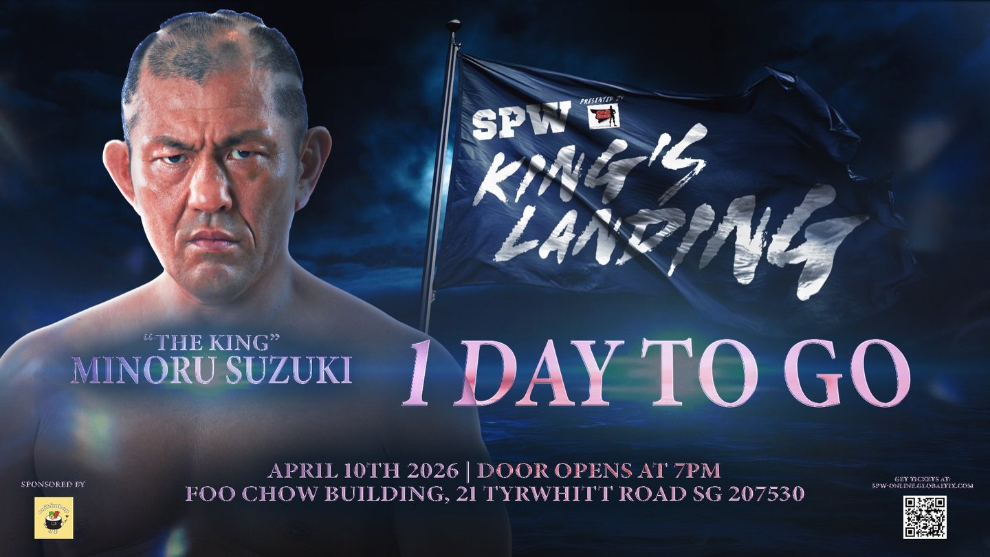 We are less than 24 hrs away to what could be the fastest sold out wrestling show in 2026.
See you tomorrow for Minoru Suzuki first ever match in Singapore. Join us to be part of Singapore wrestling history