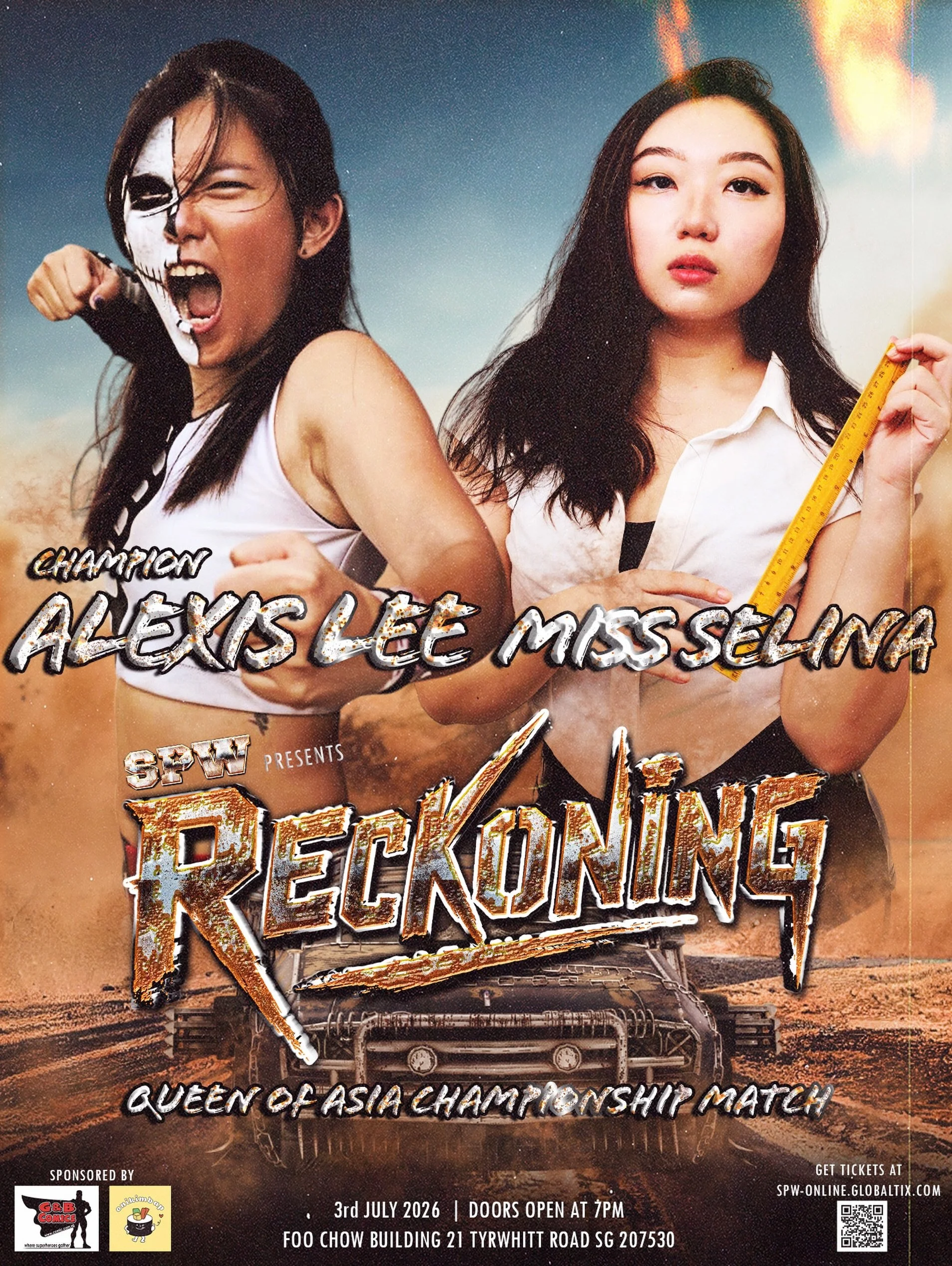 MISS SELINA CHALLENGES FOR THE QUEEN OF ASIA CHAMPIONSHIP AT SPW RECKONING

Number 1 contender Miss Selina will be cashing in on her title opportunity on SPW Queen of Asia Champion Alexis Lee on July 3 at SPW Reckoning. After her recent victory over 