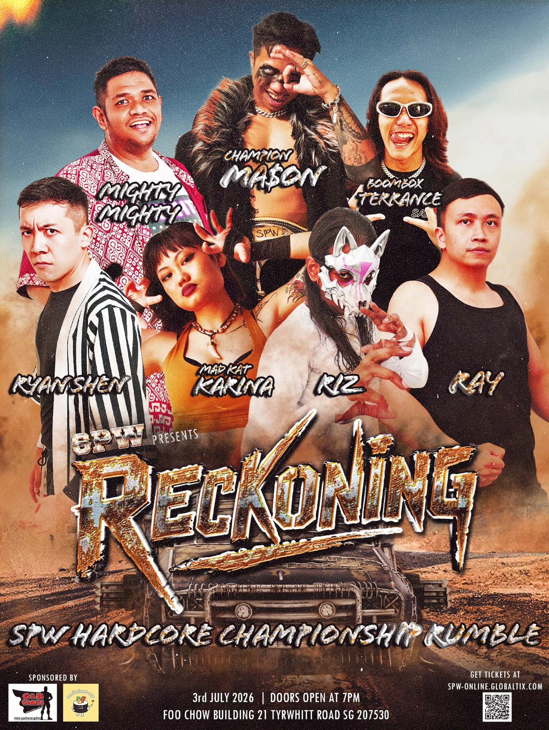 SPW HARDCORE CHAMPIONSHIP RUMBLE TO TAKE PLACE AT SPW RECKONING!

The SPW Hardcore Championship has become one of the most chaotic titles to contend for in Singapore Pro Wrestling history in recent times. Continuing this trend, on July 3, SPW Hardcor