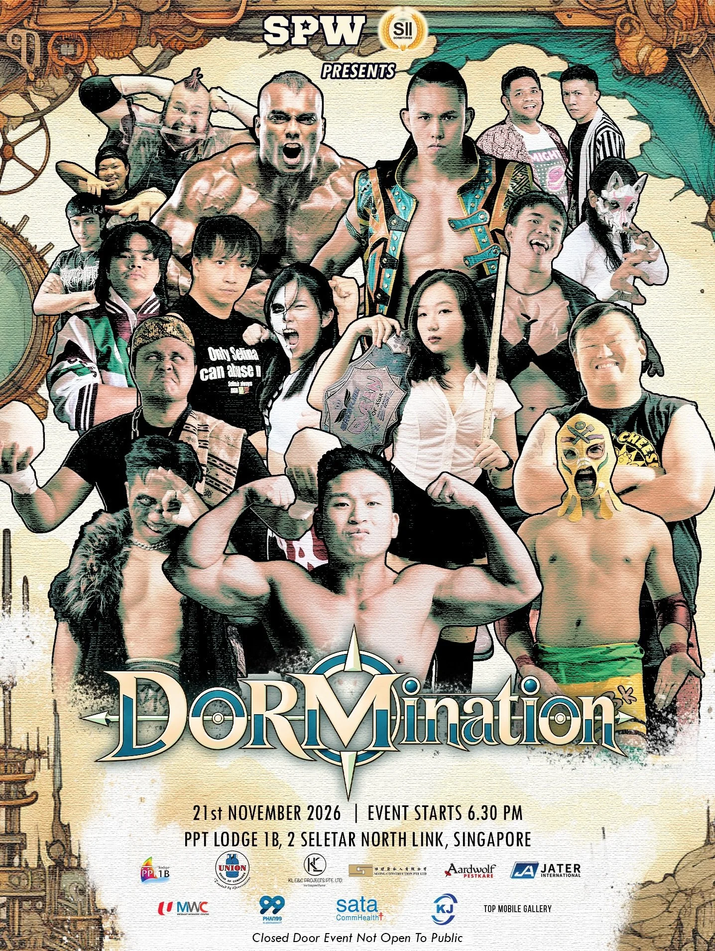 Singapore Pro Wrestling is once again working with S11 Dormitories and Migrant Workers&rsquo; Centre to bring the smackdown the the dorms! We are once again working with our proud sponsors and partners to entertain our hardworking migrant workers in 