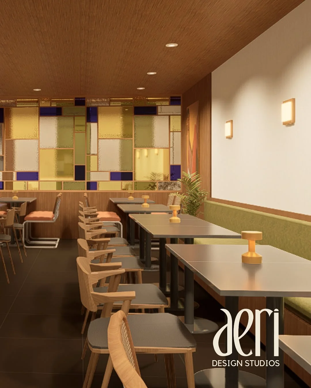 Midcentury &times; Filipino heritage. 
Clean silhouettes softened by solihiya, stained glass, and warm wood tones for this Indonesian coffee chain. ☕️

Designing a caf&eacute; isn&rsquo;t just about form. It&rsquo;s about understanding people. 💛