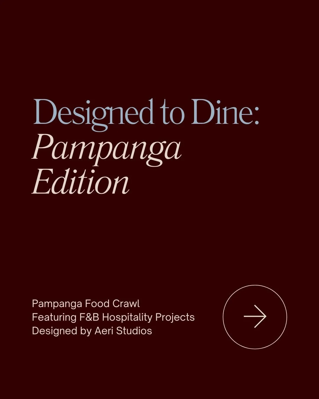 Here&rsquo;s your guide to Pampanga&mdash;through spaces we&rsquo;ve brought to life. ✨

From cozy caf&eacute;s to vibrant dining spots, this curated map features F&amp;B hospitality projects designed by Aeri Studios, where thoughtful design meets me