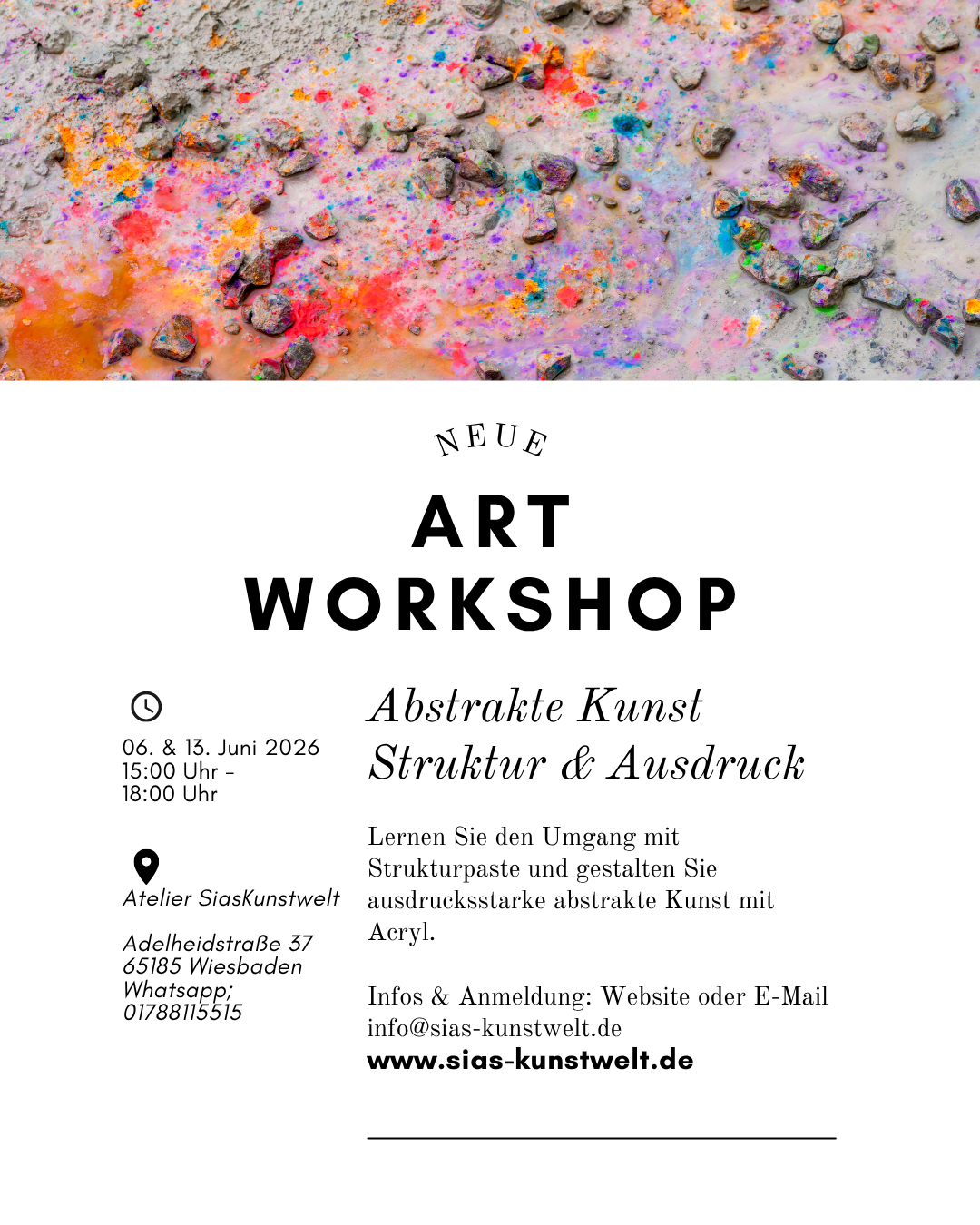 Abstrakte Kunst – Struktur & Ausdruck Exklusiver 2-Tage-Workshop