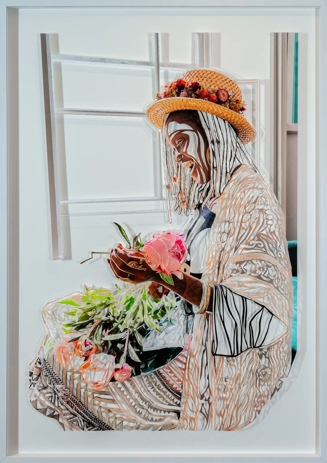 Lawrence and flowers, 2024 
66cm x 122cm