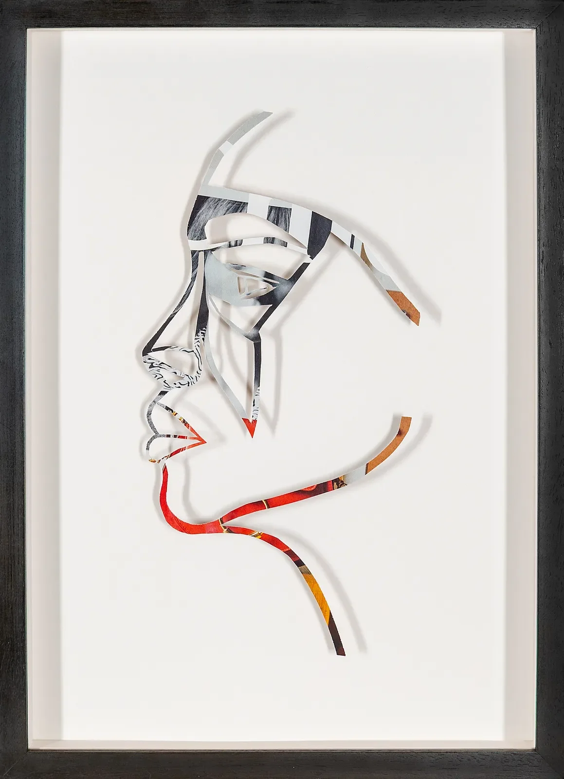 Poised, 2019 
Papercut Giclee print on Coated Paper 
Art size: 14.5 x 28 cm / 5 11/16 x 11 in 
Frame size: 29.4 x 40cm / 11 9/16 x 15 3/4 in

