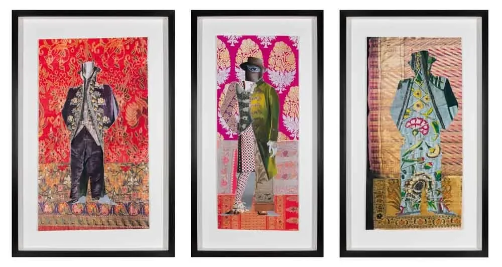 The Georgians, 2024 
Art size: 32 x 57 cm, 24 x 57 cm, 28.5 x 58cm