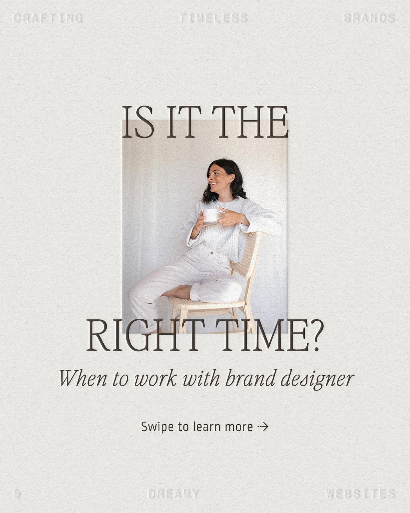 Thinking about working with a brand designer? ✨
This isn&rsquo;t a decision to take lightly. Whether you&rsquo;re starting a new business or considering a rebrand, it&rsquo;s a crucial step in your journey. While there is no clear timeline and every 