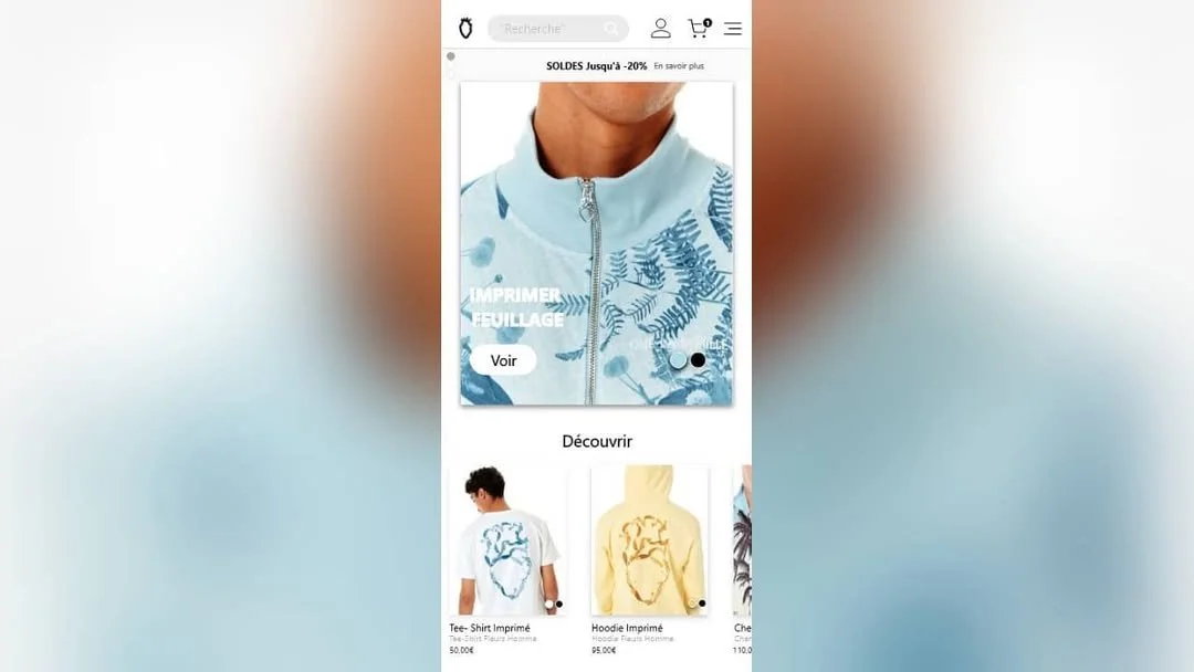 SHOP APP CONCEPT For @quelafamilleoff ( Je le répète, je suis encore débutant dans le domaine du web design. Je ne code pas mes page elle m'a sont uniquement designer ). Certaine page du site notamment les pages dachat était déjà.jpg