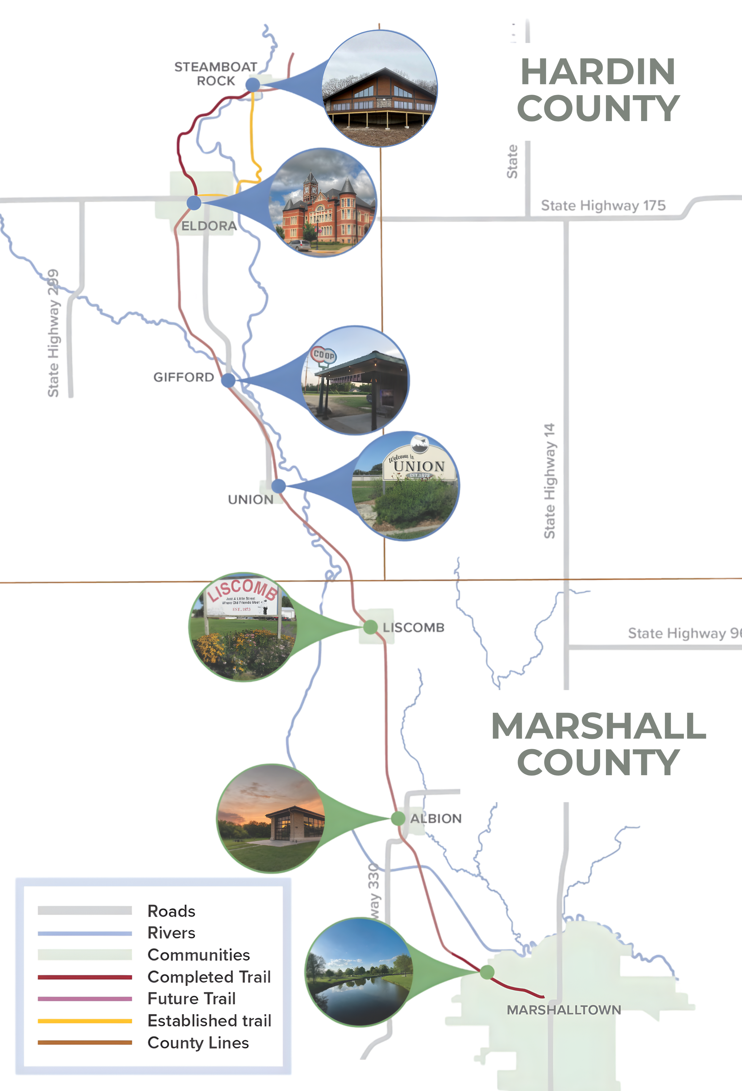 Map of the River's Edge Trail