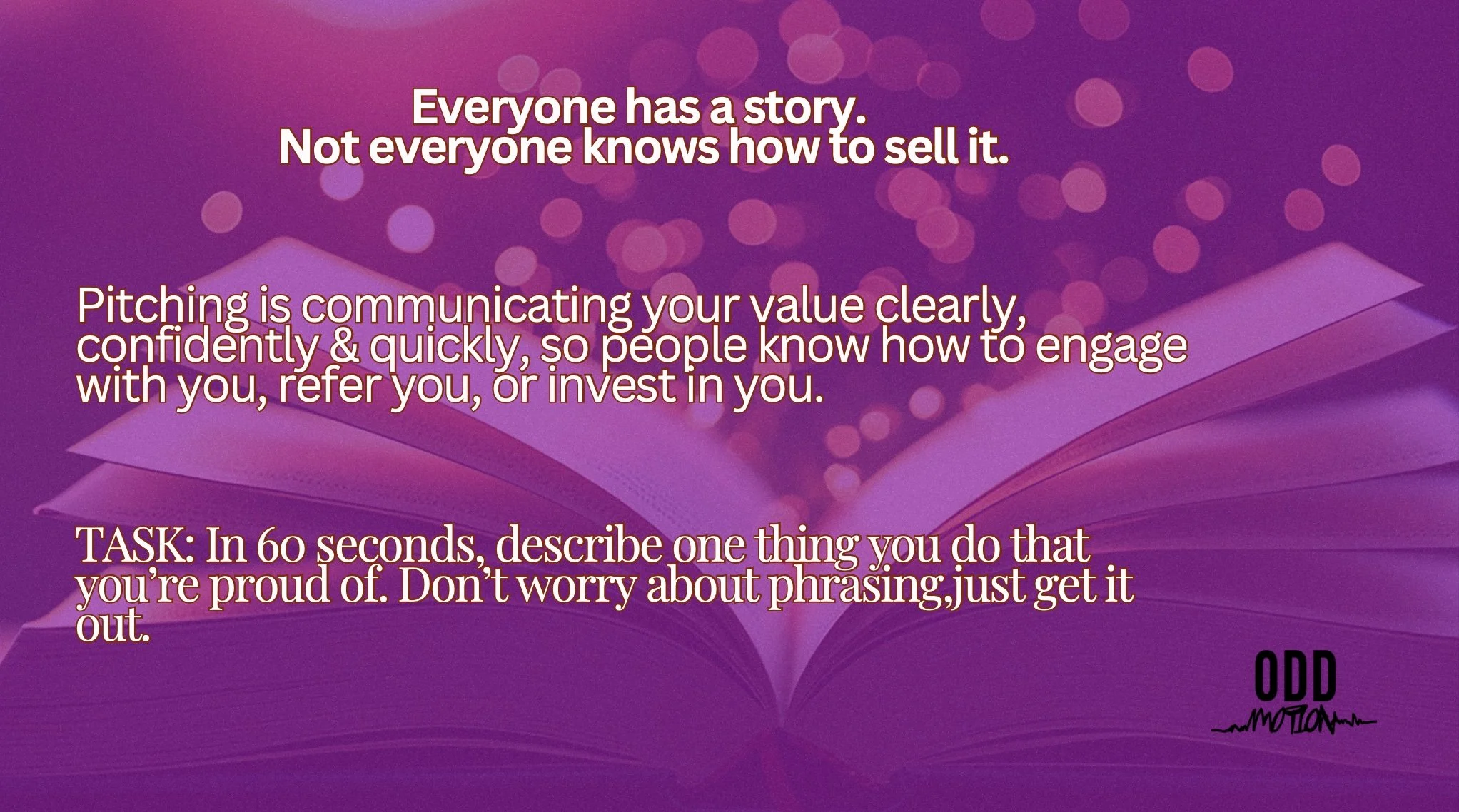 Life's A Pitch - Workbook