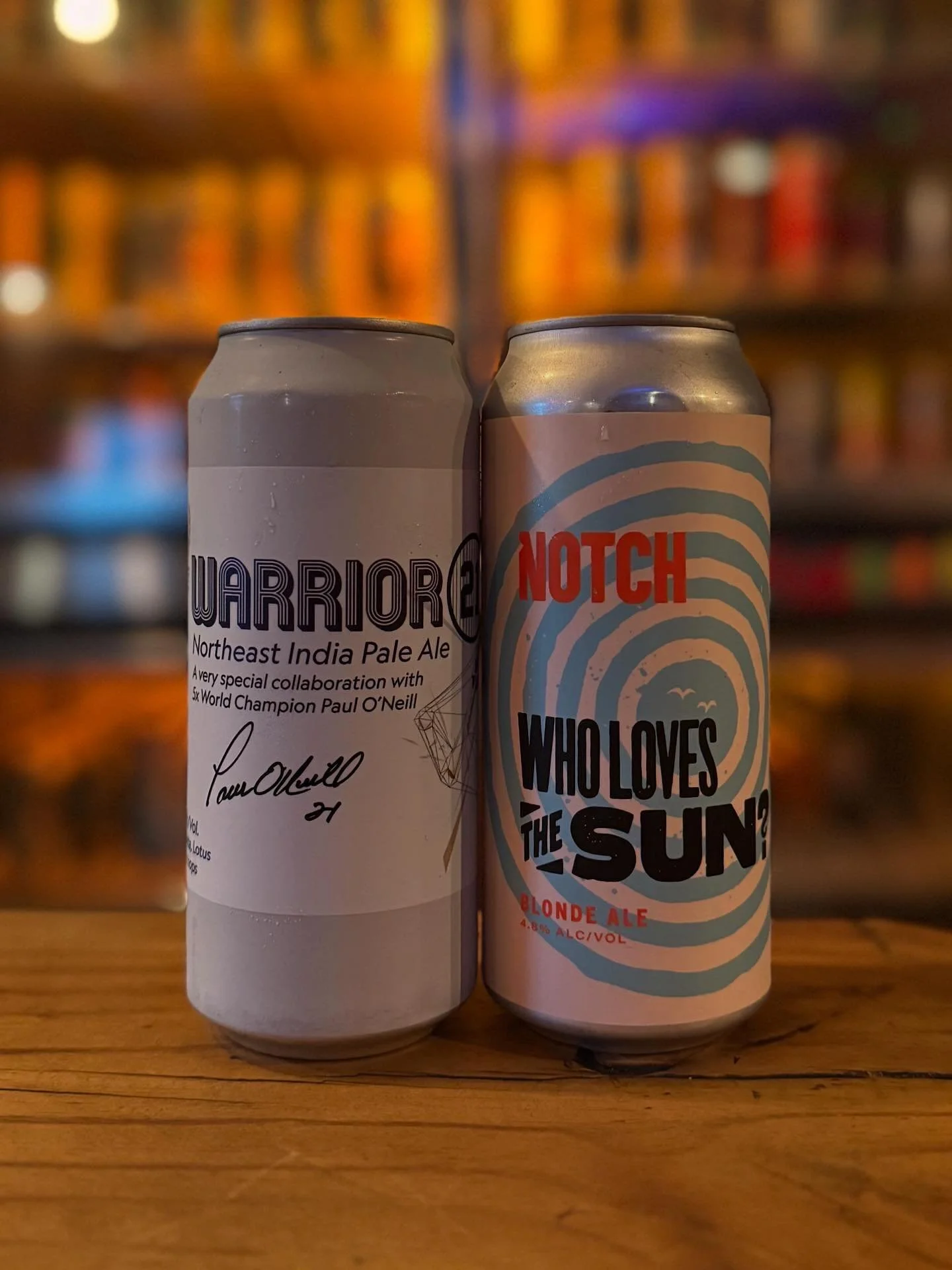 Two new bottle shop arrivals!
β¨ Wolf & Warrior Warrior 21 – a hazy New England IPA bursting with juicy hops and smooth, pillowy character.
β¨ Notch Who Loves The Sun – a crisp Kölsch-style blonde ale that’s light, balanced