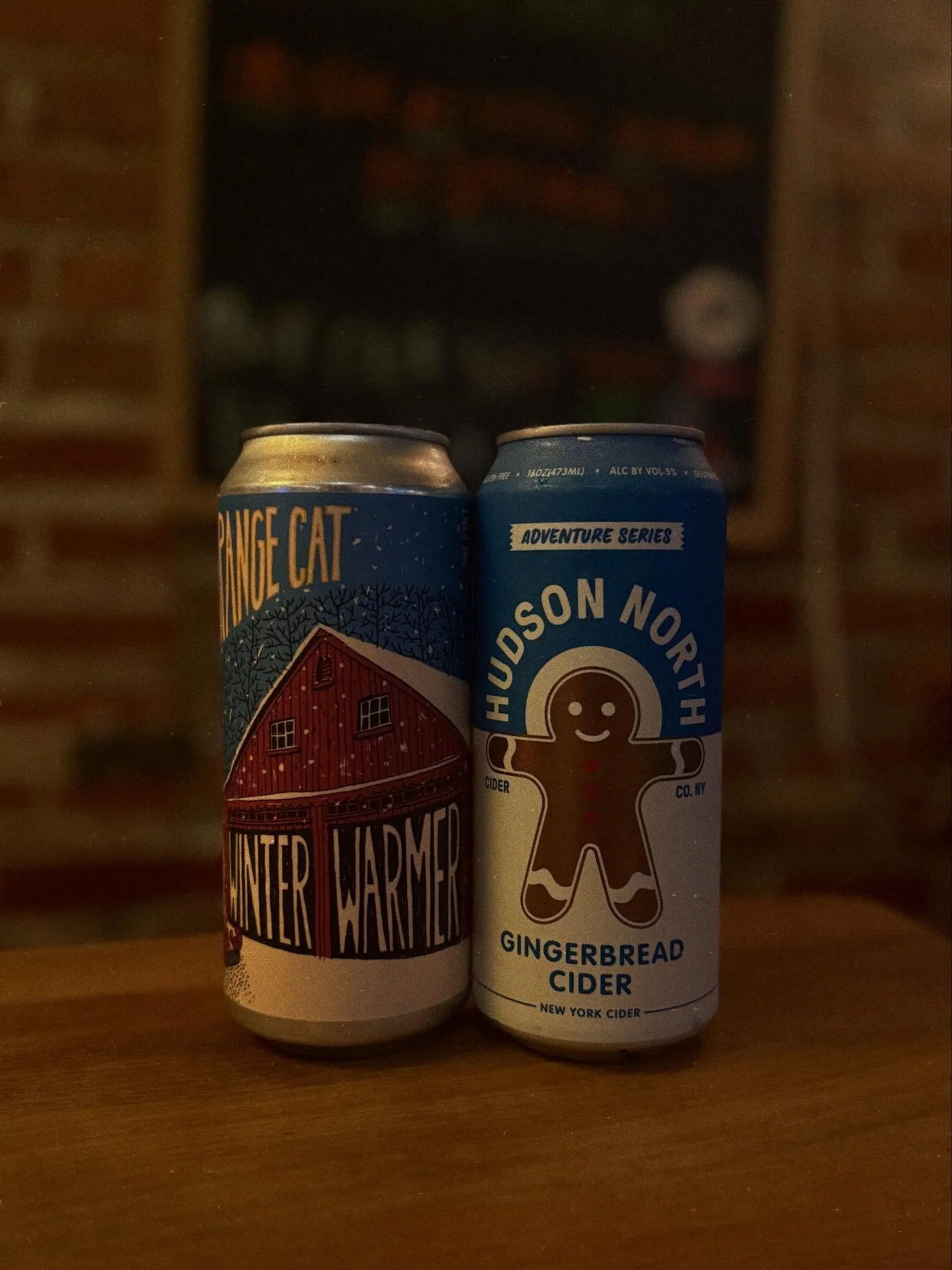 Last minute gift shopping? All bottles and cans including large format Belgians are available to go for 25% off! We're open until 2am today. 

@fatorangecatbrewco Winter Warmer (winter ale)
@hudsonnorthcider Gingerbread Cider (spiced cider)
@boulevar