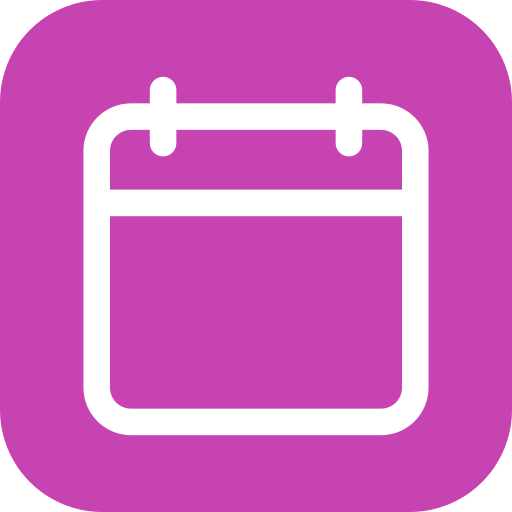 Calendar icon on a purple background