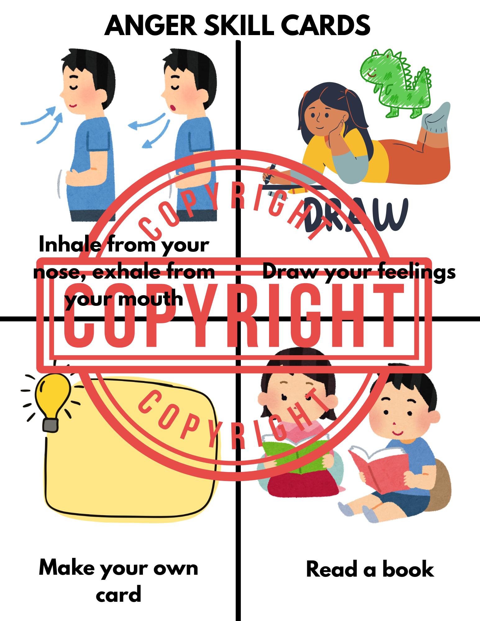 Anger Skill Card- PDF print out