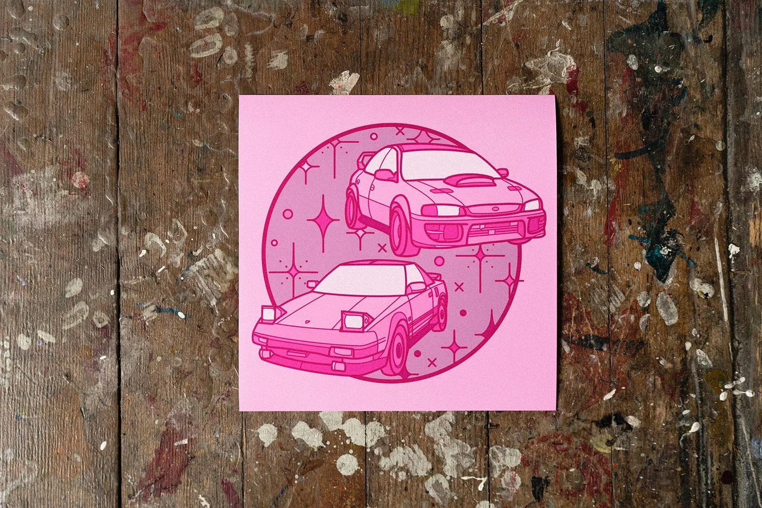 Baby MR2 x Aka GC8 Print