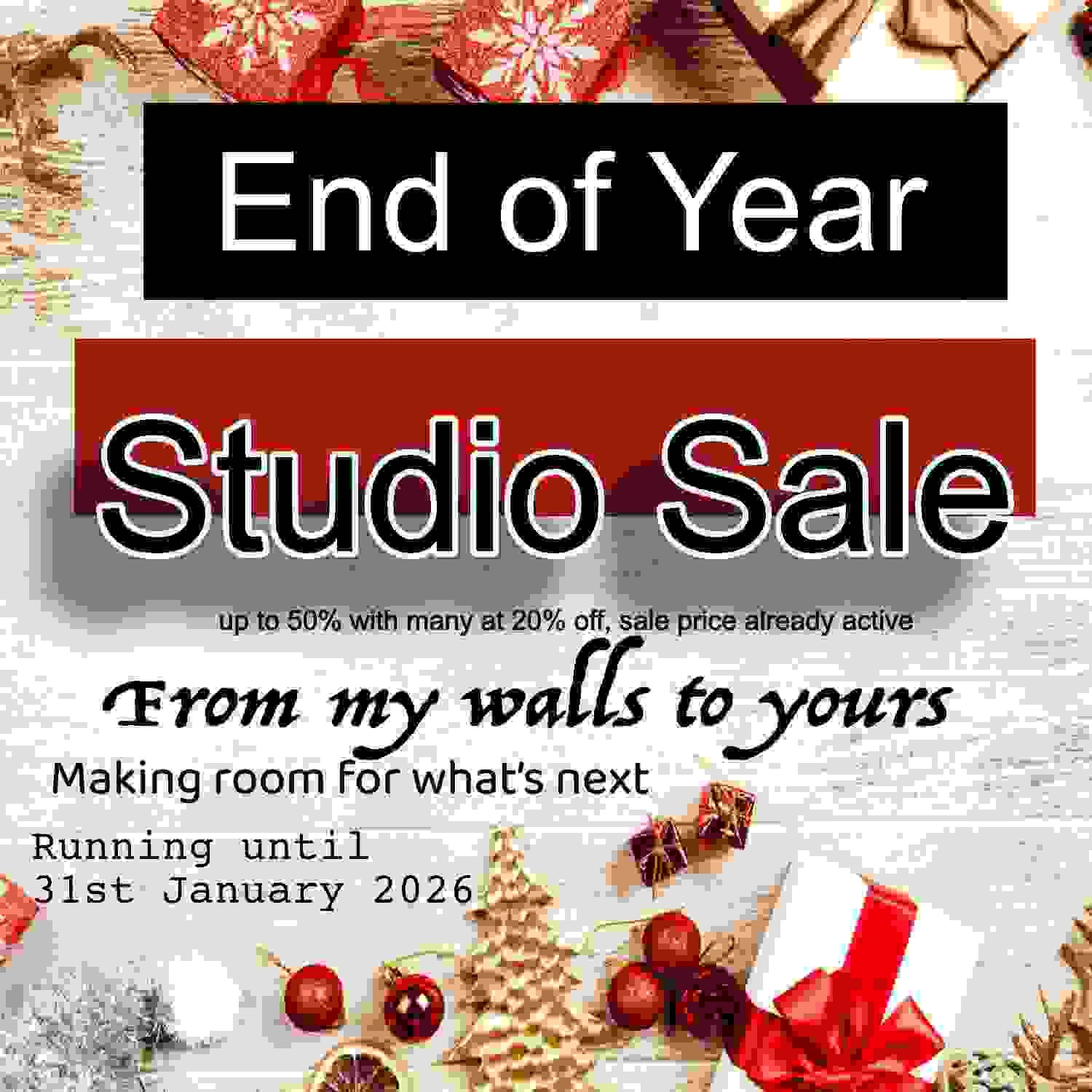 End of year studio sale Chris Shopland uk