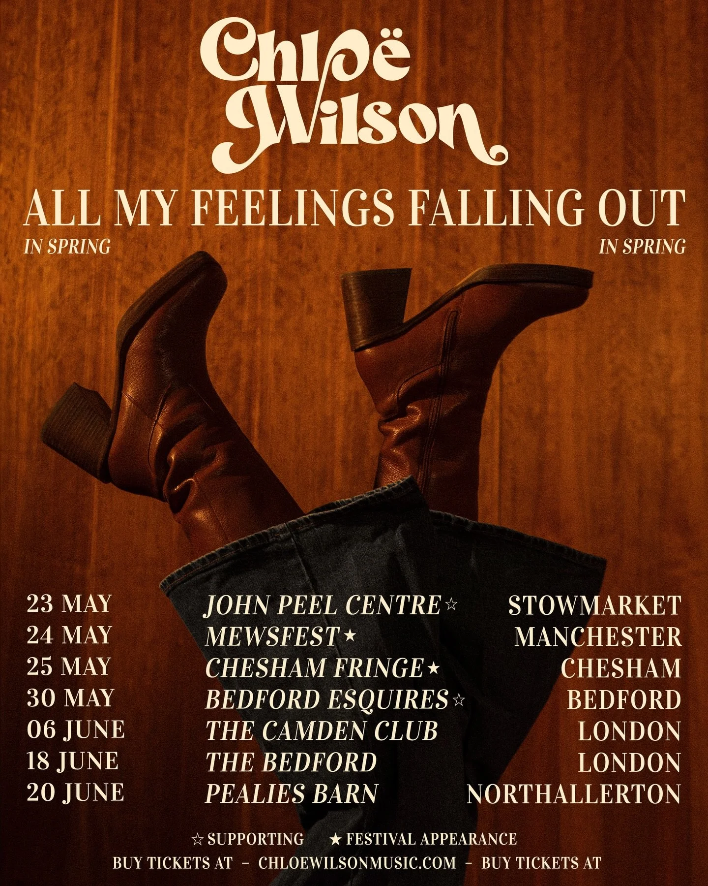 Spring is here. And I want to see you at a show. 

VERY excited to be playing in so many new places over the next few months and I can&rsquo;t waaaait to meet so many new faces. 

AND most importantly. Me and the band are headlining at The Camden Clu