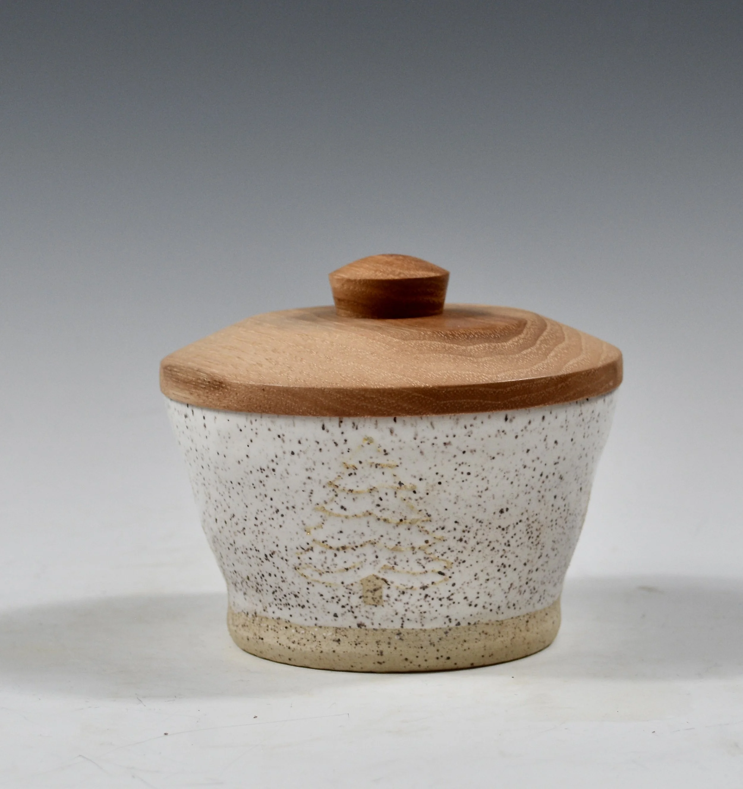 White Speckled Holiday Jar