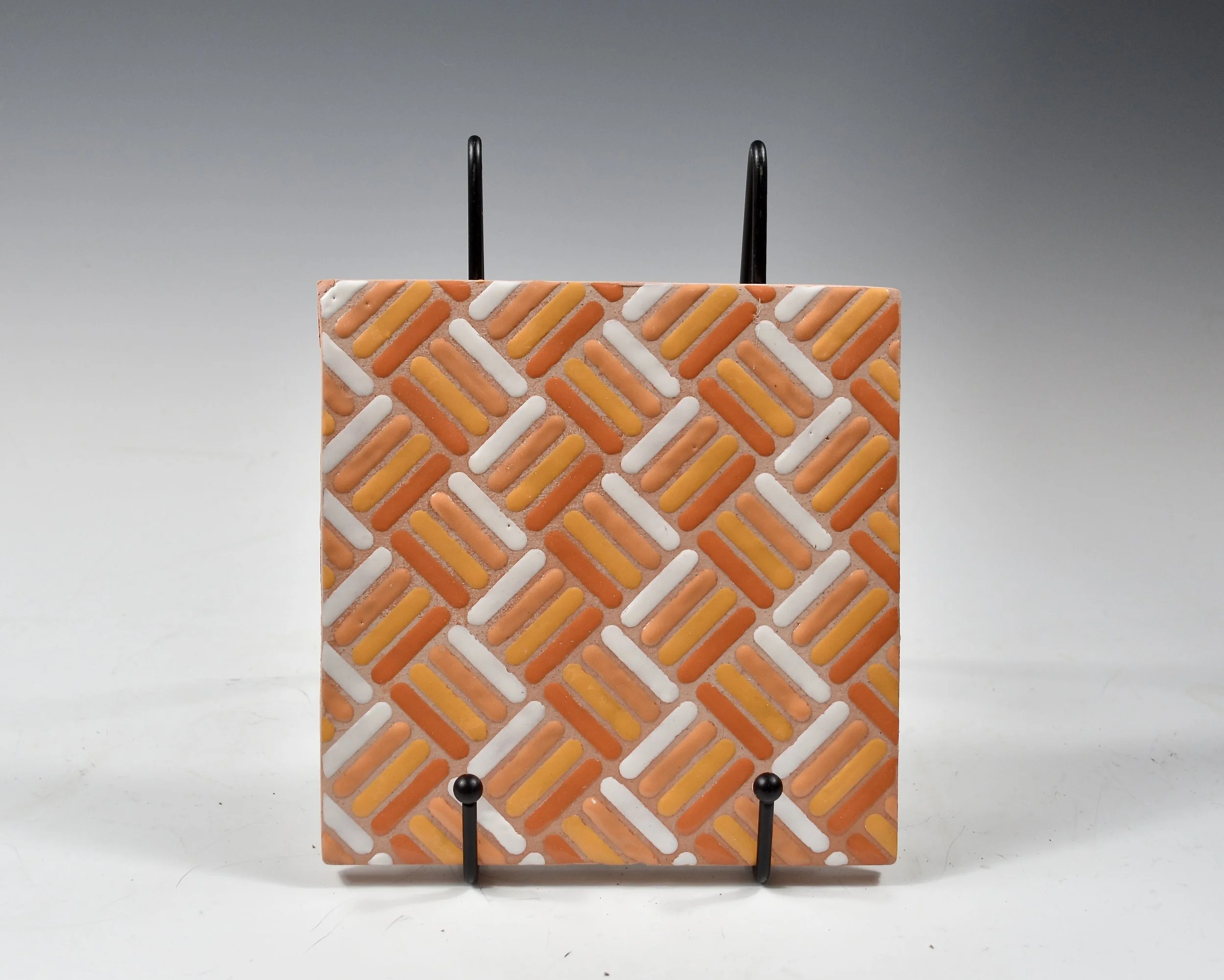 Orange Offset Lattice Tile