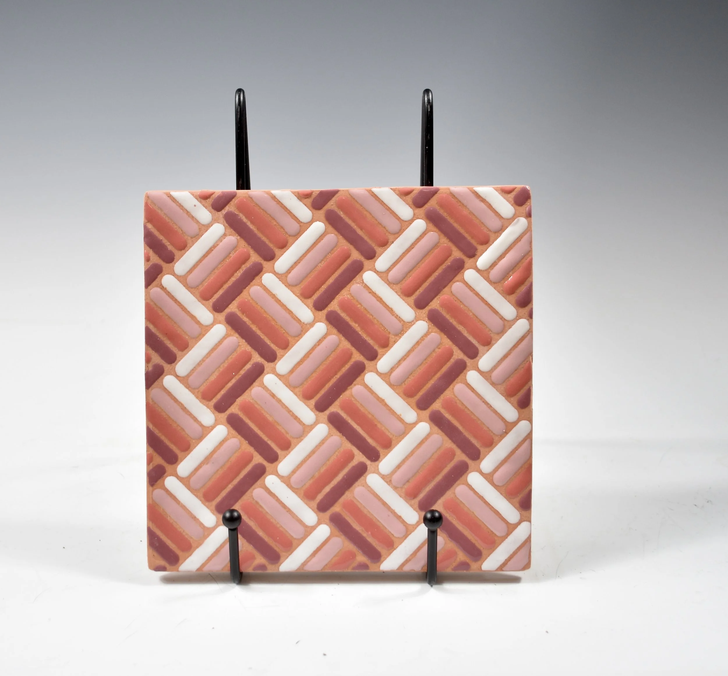 Pink Offset Lattice Tile