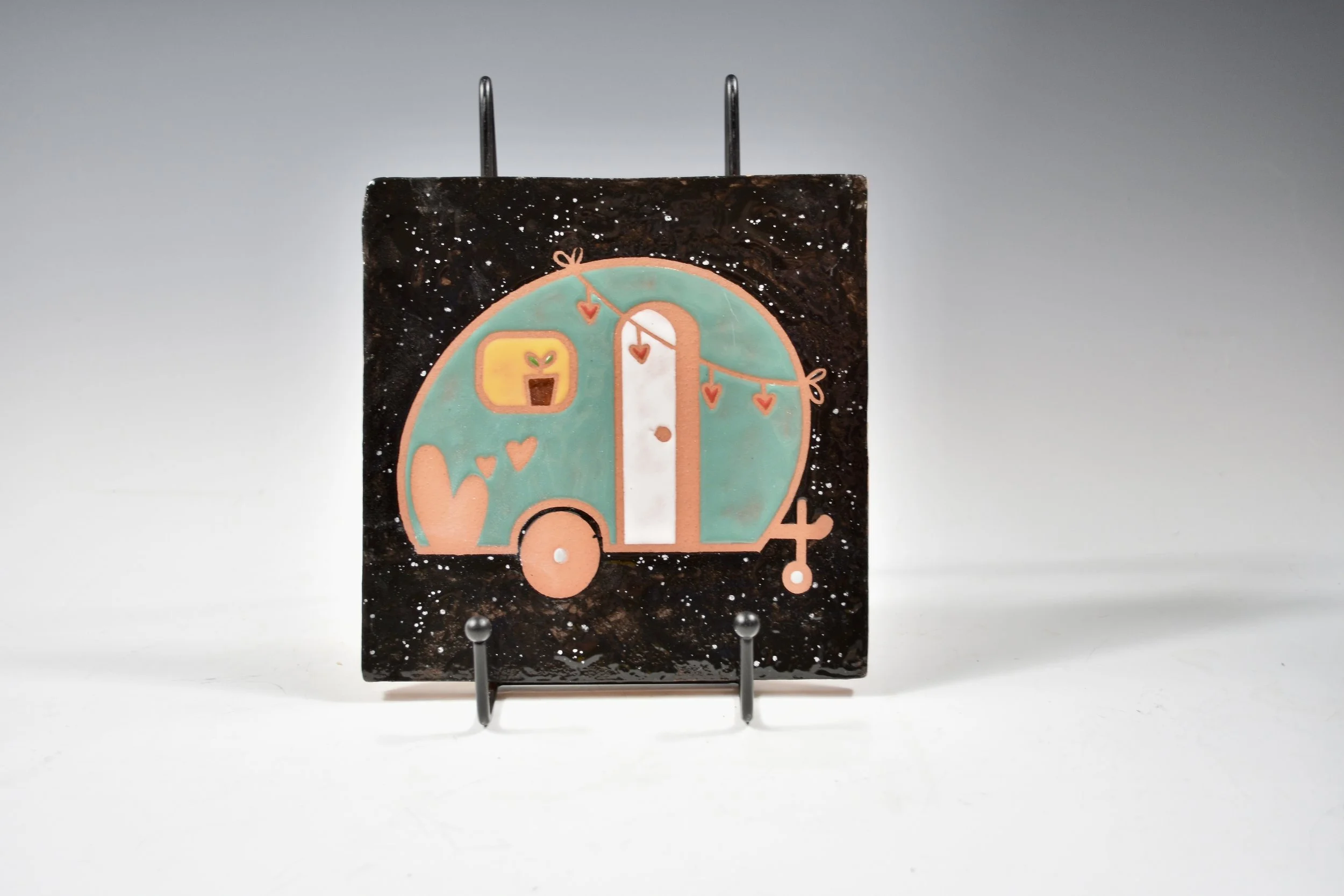 Camper Tile, Teal  - Second