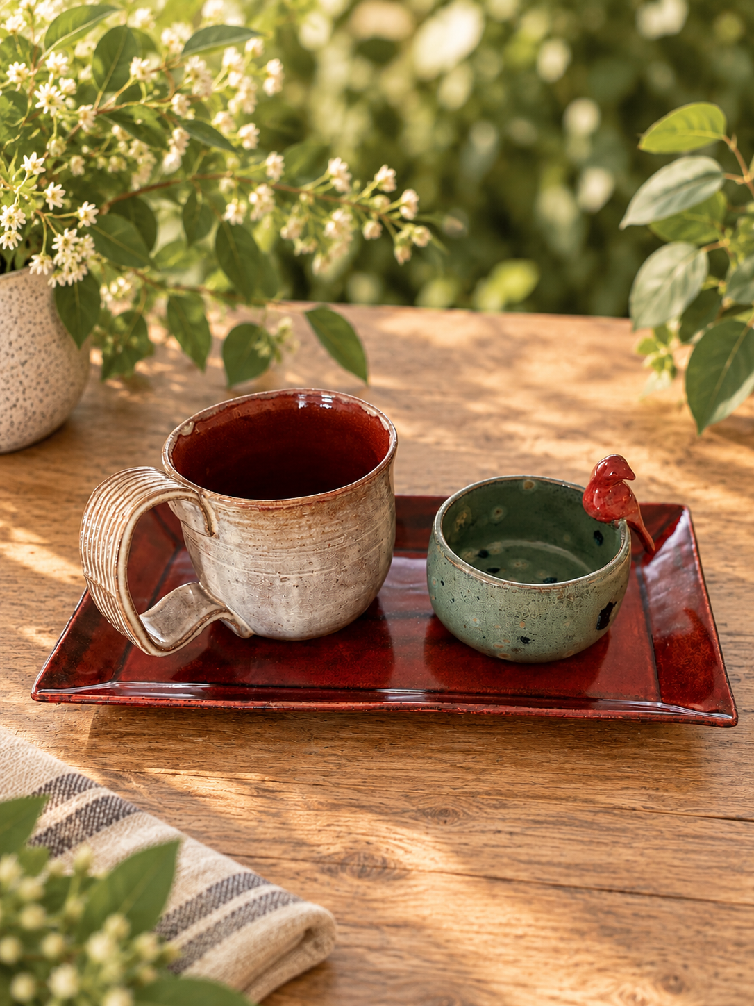 Cinnamon Red Serving Tray / Platter