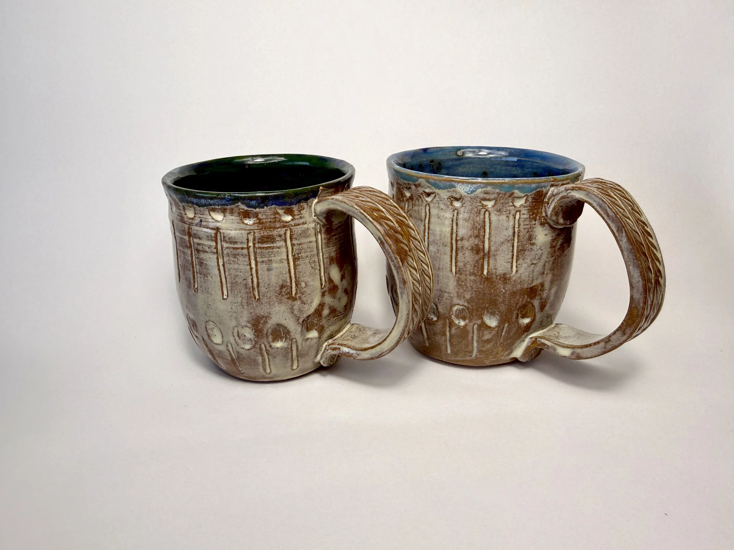 Rustic Birch Mug Set of Two