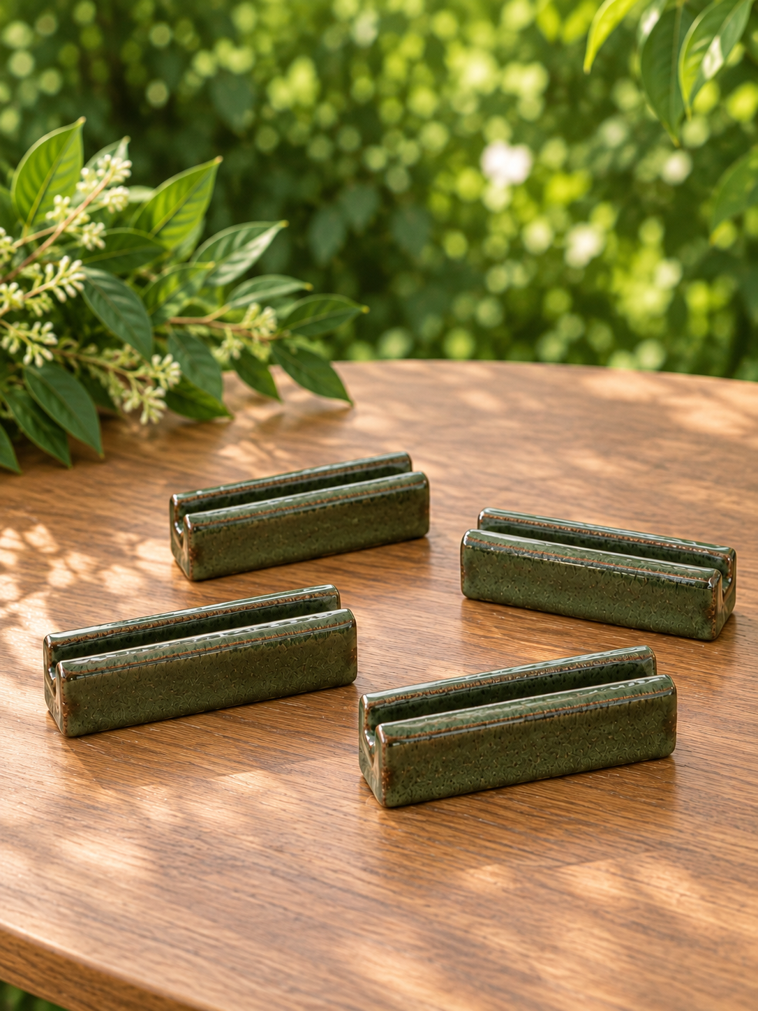 Green Tea Place Card Holders