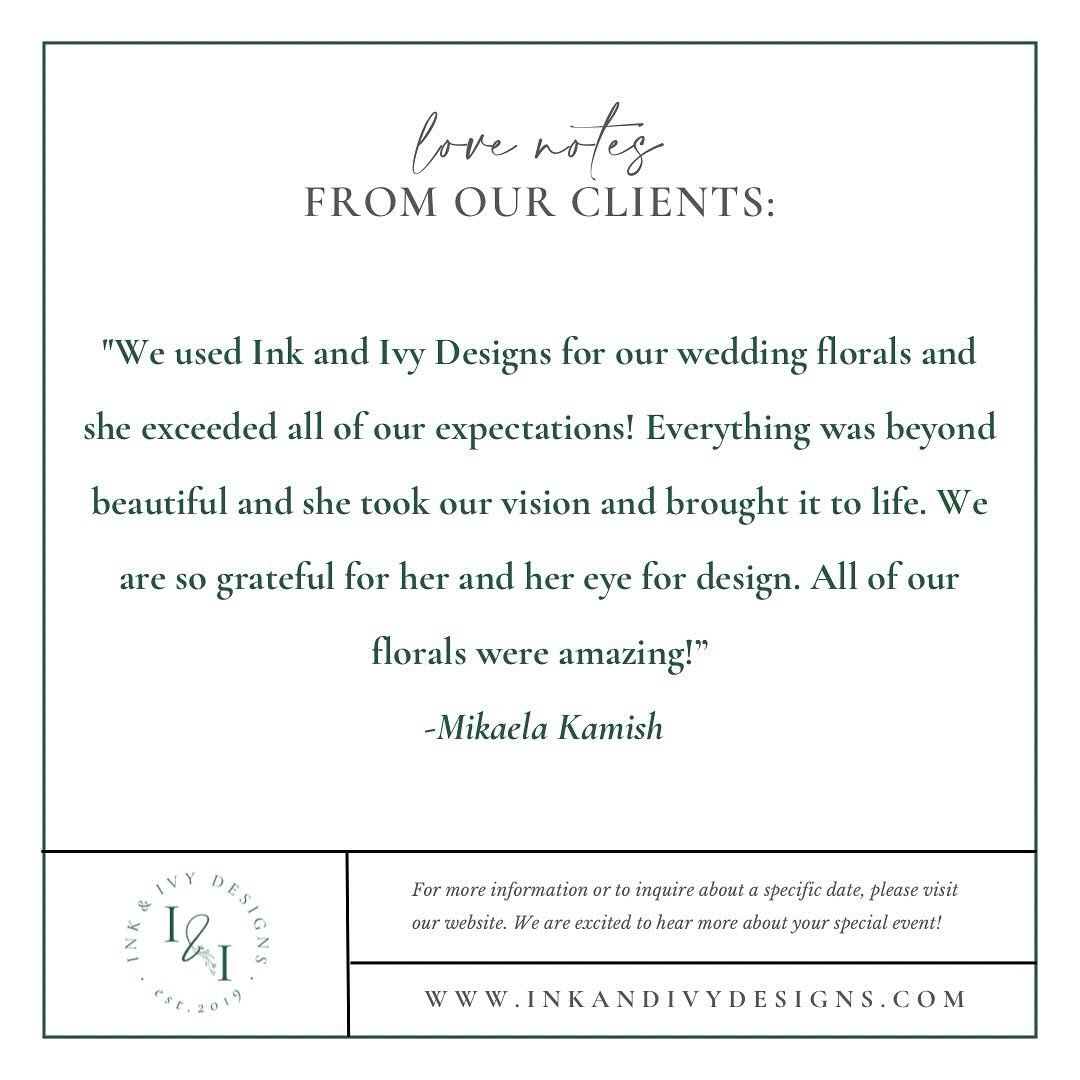 I&rsquo;ll say it until my face turns blue - WE HAVE THE BEST CLIENTS!

Thank you for letting us play a part in your special day!! It was so stunning and true to the both of you 🤍