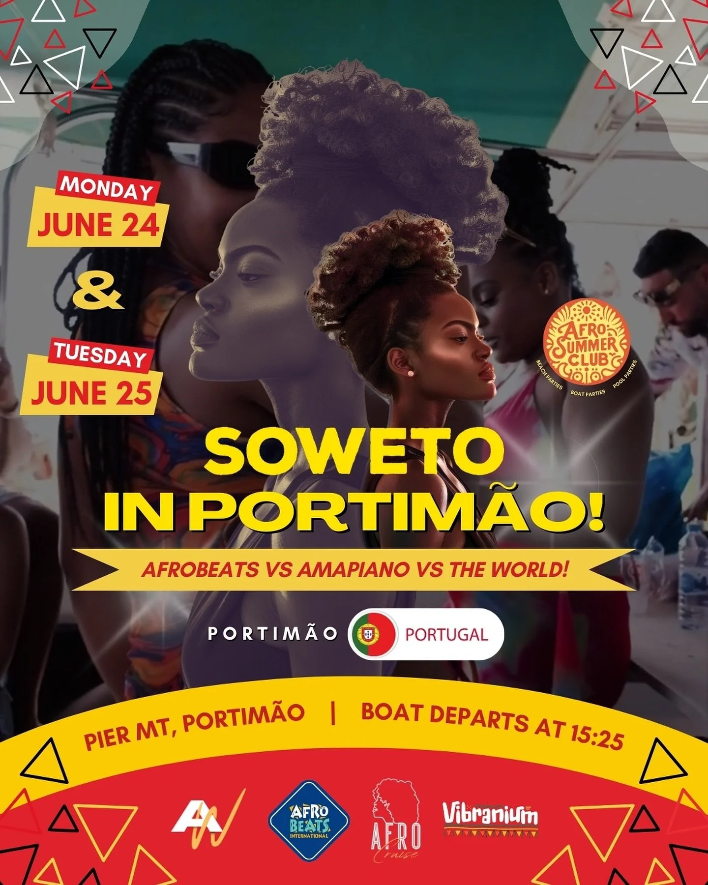 We can&rsquo;t touchdown in Portugal without connecting to our people! Portu&rsquo;s finest ready to ship and sail your body! Special@shout out to @sowetoinlisbon! Comment Boat for a special discount and tickets!🎫