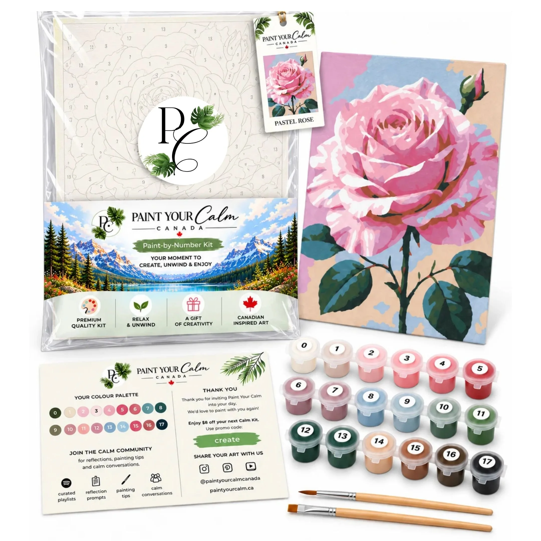 Peace Practice Pastel Rose Paint Anywhere Kit
