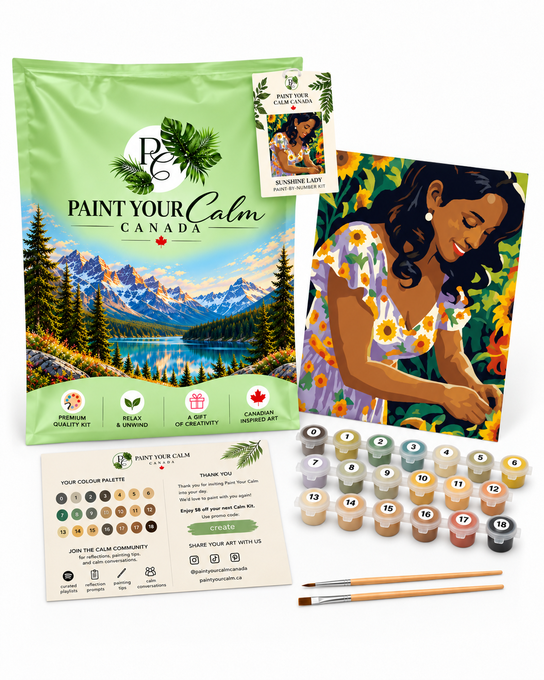 Sunflower Positive Vibes Paint Anywhere Kit