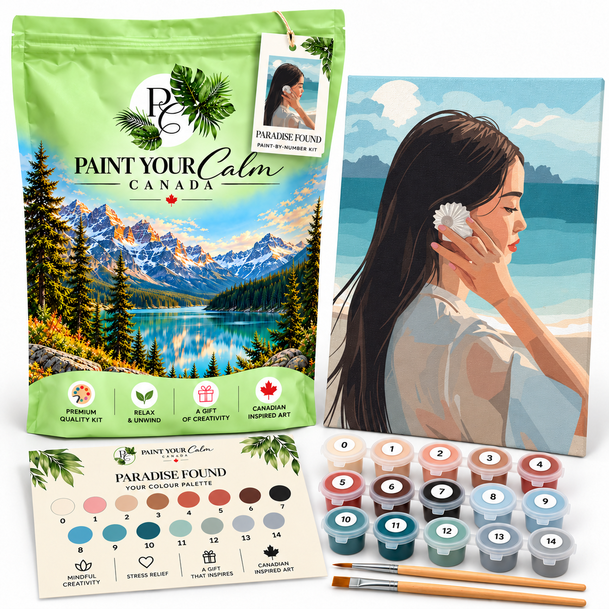 Paradise Found Coastal Getaway Decompress the Day Paint Practice Set