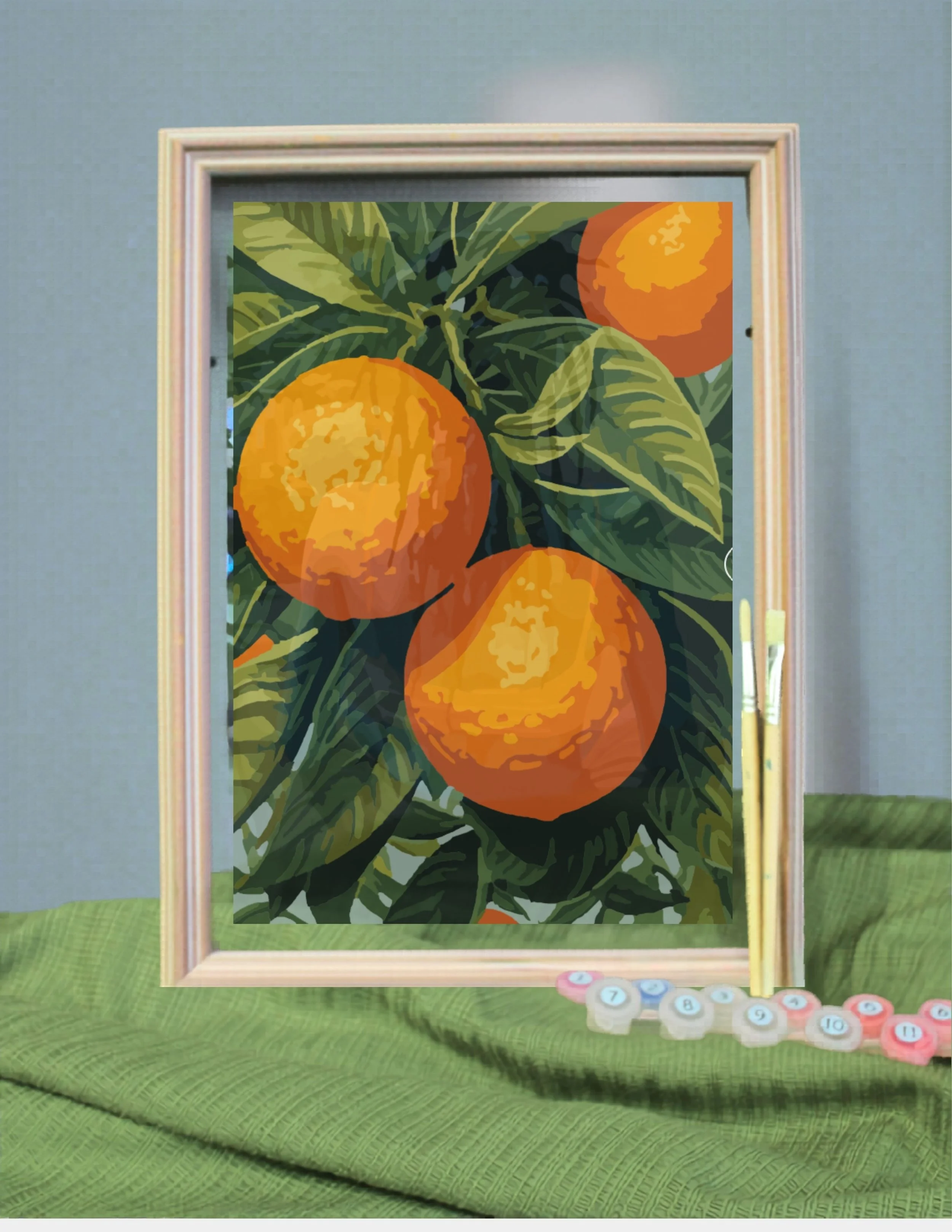 Sweet Sunlit Orange Kitchen Wall Art D.I.Y Calm Kit