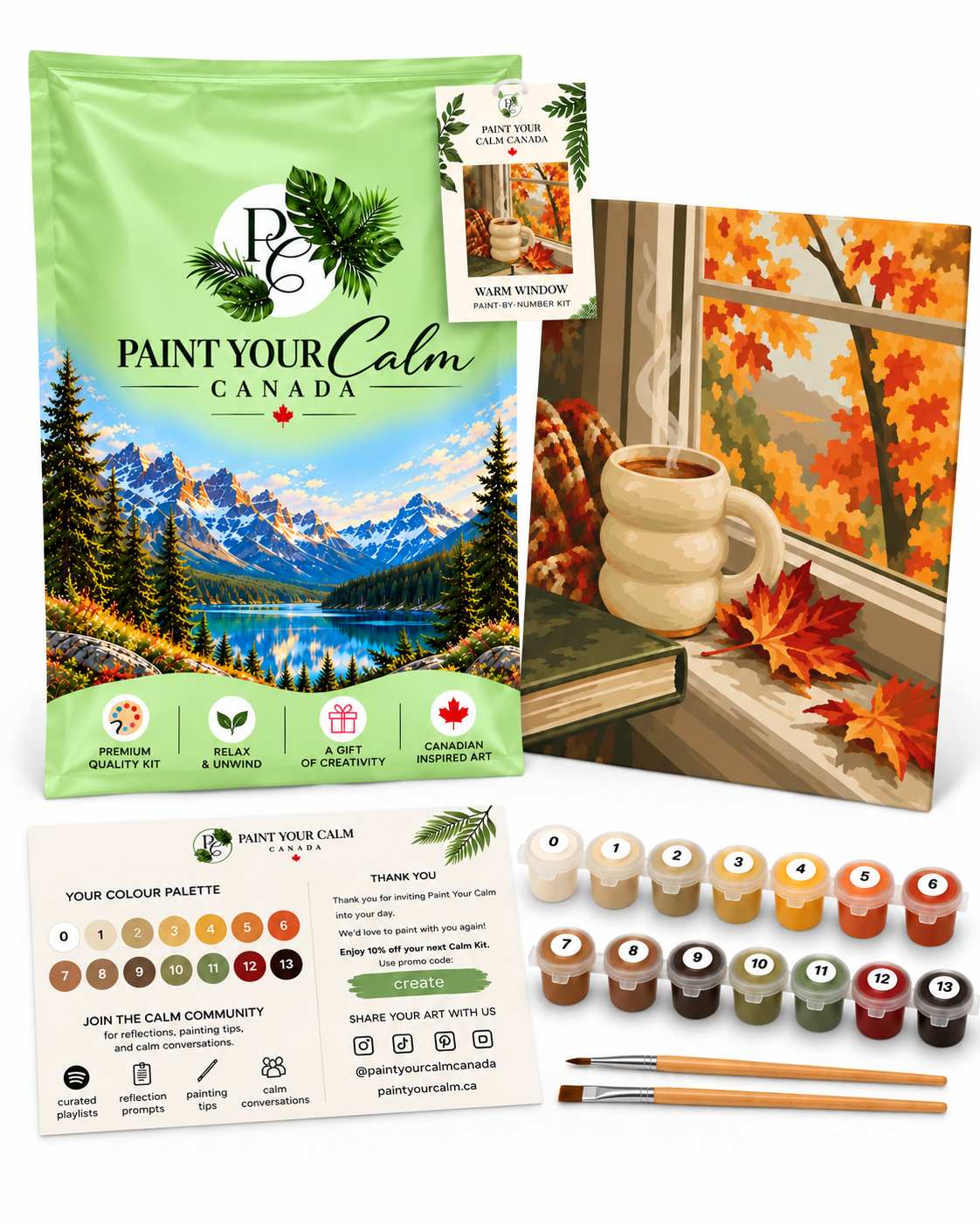 Warm Window Seat Cozy Paint-By-Number Kit for All Ages